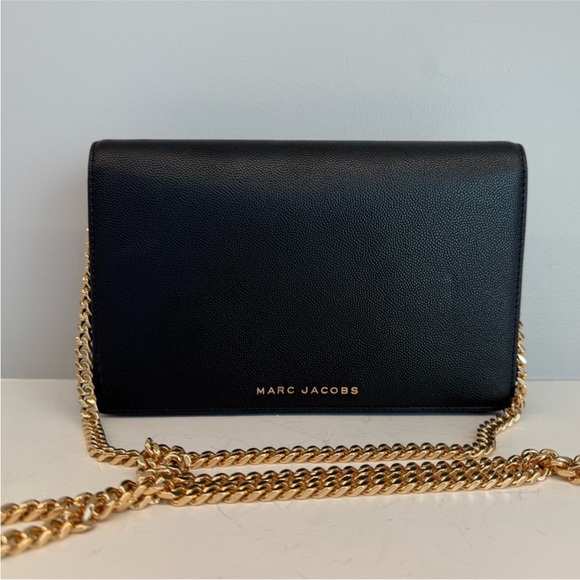 NEW Marc Jacobs Daisy Flap Shoulder Crossbody Bag or Clutch in Black - Picture 1 of 6